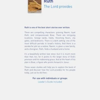 Ruth: The Lord Provides