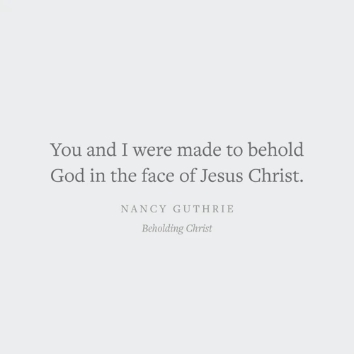 Beholding Christ