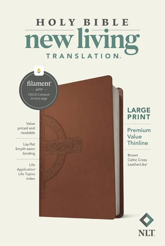NLT Large Print Premium Value Thinline Bible, Filament Enabled