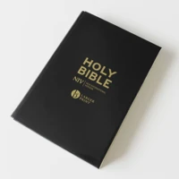 NIV Larger Print Black Leather Bible: Personal Size