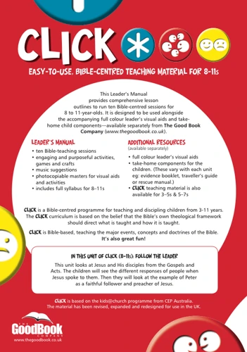 Click Unit 10: 8-11s Leader's PACK (Manual + Posters + Child's Component)