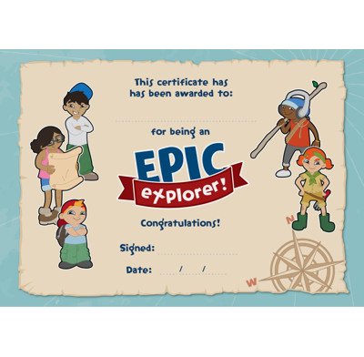 Epic Explorers Certificates (Pack of 10)