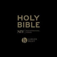 NIV Larger Print Black Leather Bible: Personal Size
