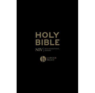 NIV Larger Print Black Leather Bible: Personal Size