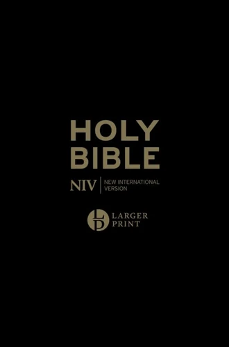 NIV Larger Print Black Leather Bible: Personal Size