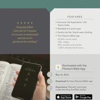 NLT Premium Value Thinline Bible, Filament Enabled