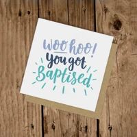 Woohoo Baptism Card