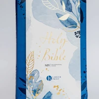 NIV Larger Print Blue Soft-tone Bible with Zip
