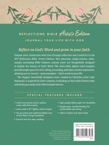 NLT Reflections Bible, Artist’s Edition (Hardcover Cloth)
