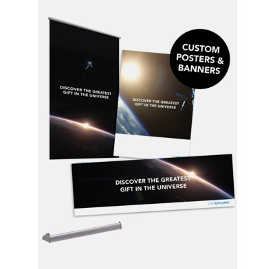 LE Customisable Posters & Banners: Space Design