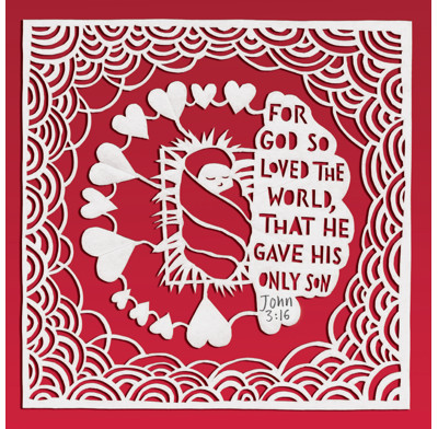 For God so loved the World Christmas Card
