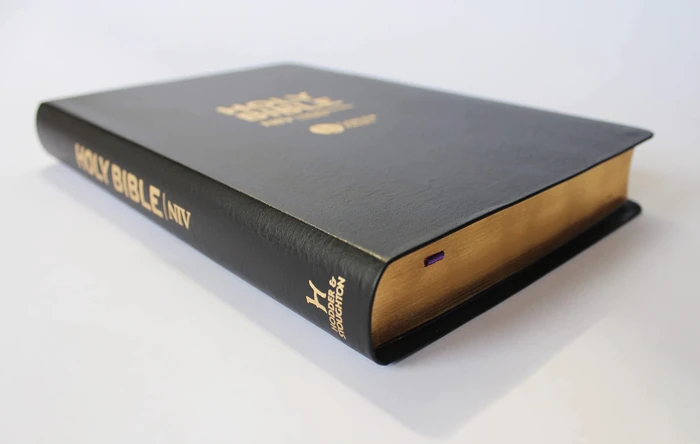 NIV Larger Print Black Leather Bible