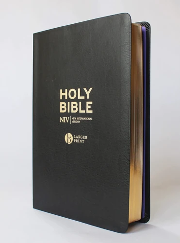 NIV Larger Print Black Leather Bible