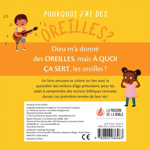 What Are Ears For? Board Book (French)