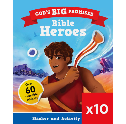 God's Big Promises Bible Heroes Sticker and Activity Book (10 Pack)