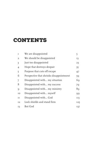 Dealing with Disappointment