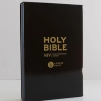 NIV Larger Print Black Leather Bible: Personal Size