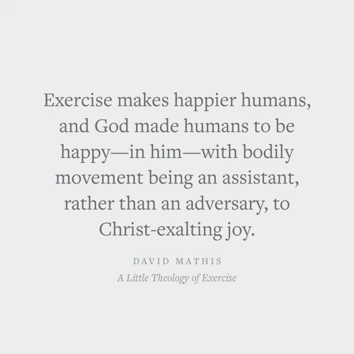 A Little Theology of Exercise: Enjoying Christ in Body and Soul
