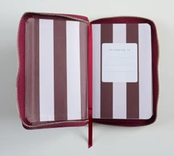 NIV Pocket Mulberry Bible with Gold Zip