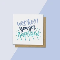 Woohoo Baptism Card
