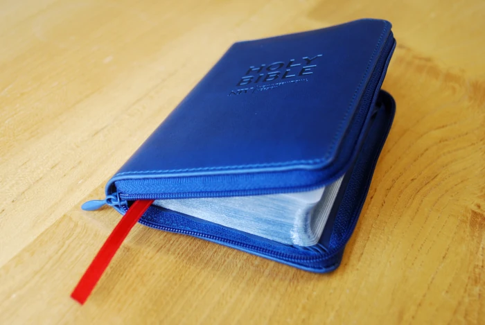 NIV Tiny Navy Soft-tone Bible with Zip