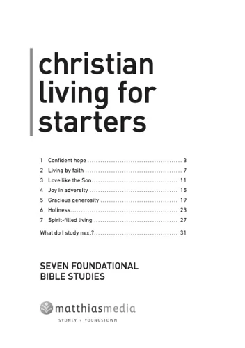 Christian Living for Starters