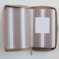 NIV Pocket Latte Bible with Gold Zip