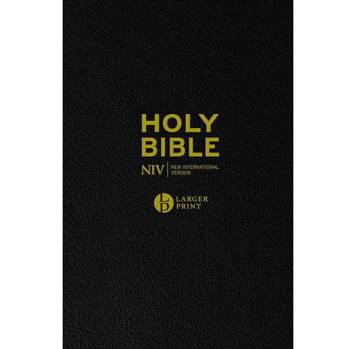 NIV Larger Print Black Leather Bible