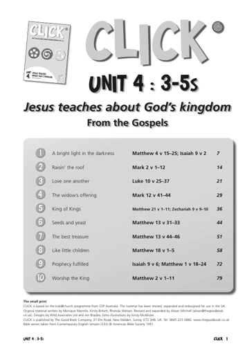 Click Unit 4: 3-5s Leader's PACK (Manual + Posters + Child's Component)