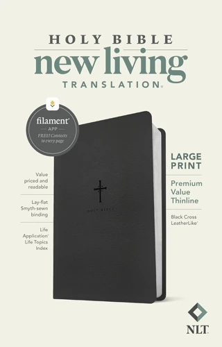 NLT Large Print Premium Value Thinline Bible, Filament Enabled