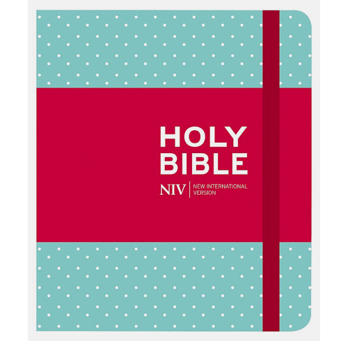 NIV Journalling Mint Polka Dot Cloth Bible