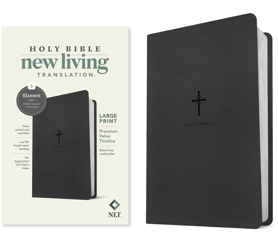 NLT Large Print Premium Value Thinline Bible, Filament Enabled