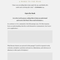 Ecclesiastes: Chasing the Wind (Verse by Verse)